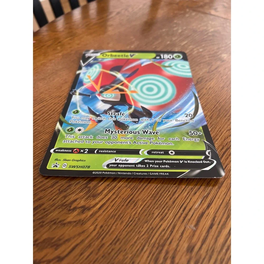 Pokemon Orbeetle V SWSH078 Black Star Promo Jumbo Oversized Card Sword & Shield
